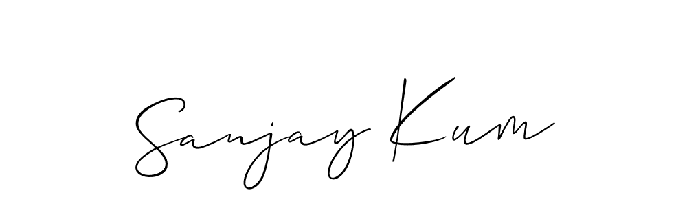 Use a signature maker to create a handwritten signature online. With this signature software, you can design (Allison_Script) your own signature for name Sanjay Kum. Sanjay Kum signature style 2 images and pictures png