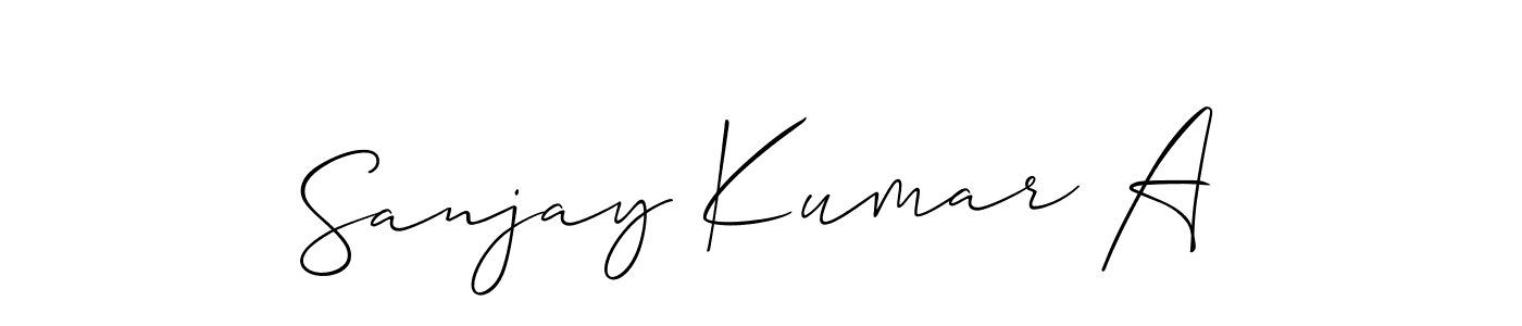You should practise on your own different ways (Allison_Script) to write your name (Sanjay Kumar A) in signature. don't let someone else do it for you. Sanjay Kumar A signature style 2 images and pictures png