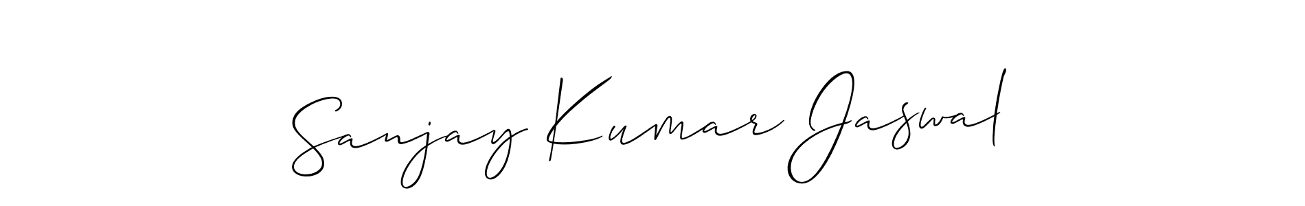 Make a beautiful signature design for name Sanjay Kumar Jaswal. With this signature (Allison_Script) style, you can create a handwritten signature for free. Sanjay Kumar Jaswal signature style 2 images and pictures png