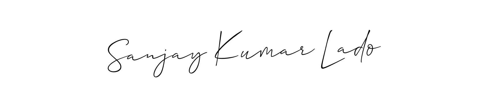 Sanjay Kumar Lado stylish signature style. Best Handwritten Sign (Allison_Script) for my name. Handwritten Signature Collection Ideas for my name Sanjay Kumar Lado. Sanjay Kumar Lado signature style 2 images and pictures png