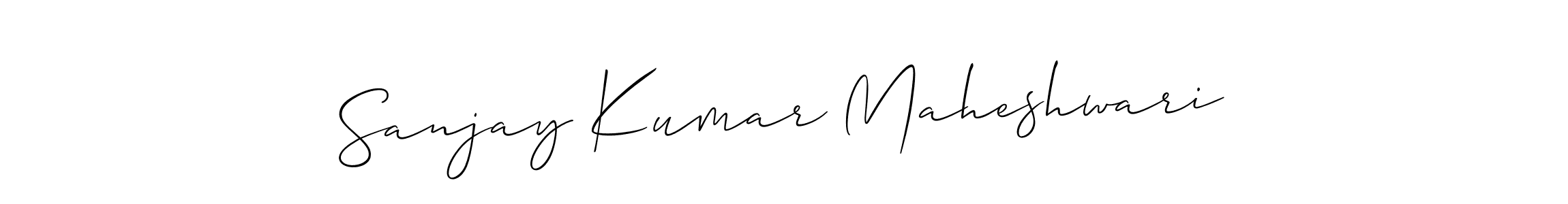 How to Draw Sanjay Kumar Maheshwari signature style? Allison_Script is a latest design signature styles for name Sanjay Kumar Maheshwari. Sanjay Kumar Maheshwari signature style 2 images and pictures png