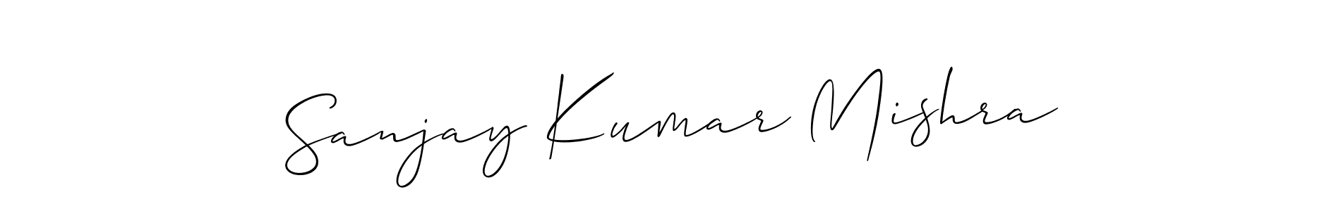 Make a beautiful signature design for name Sanjay Kumar Mishra. With this signature (Allison_Script) style, you can create a handwritten signature for free. Sanjay Kumar Mishra signature style 2 images and pictures png