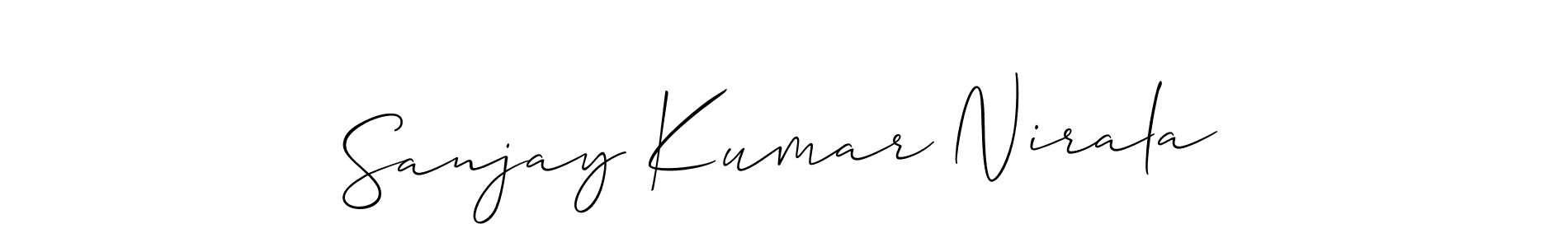 This is the best signature style for the Sanjay Kumar Nirala name. Also you like these signature font (Allison_Script). Mix name signature. Sanjay Kumar Nirala signature style 2 images and pictures png