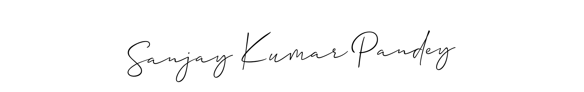 Similarly Allison_Script is the best handwritten signature design. Signature creator online .You can use it as an online autograph creator for name Sanjay Kumar Pandey. Sanjay Kumar Pandey signature style 2 images and pictures png