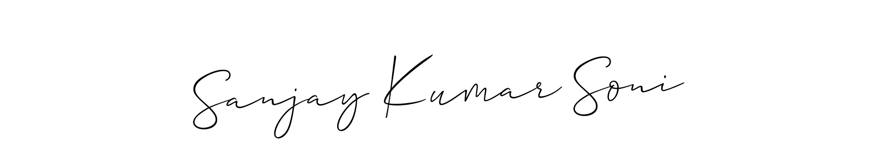 Design your own signature with our free online signature maker. With this signature software, you can create a handwritten (Allison_Script) signature for name Sanjay Kumar Soni. Sanjay Kumar Soni signature style 2 images and pictures png