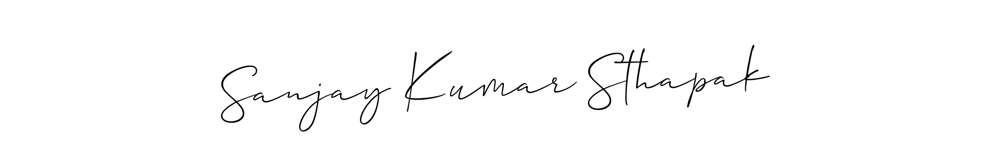 Make a short Sanjay Kumar Sthapak signature style. Manage your documents anywhere anytime using Allison_Script. Create and add eSignatures, submit forms, share and send files easily. Sanjay Kumar Sthapak signature style 2 images and pictures png