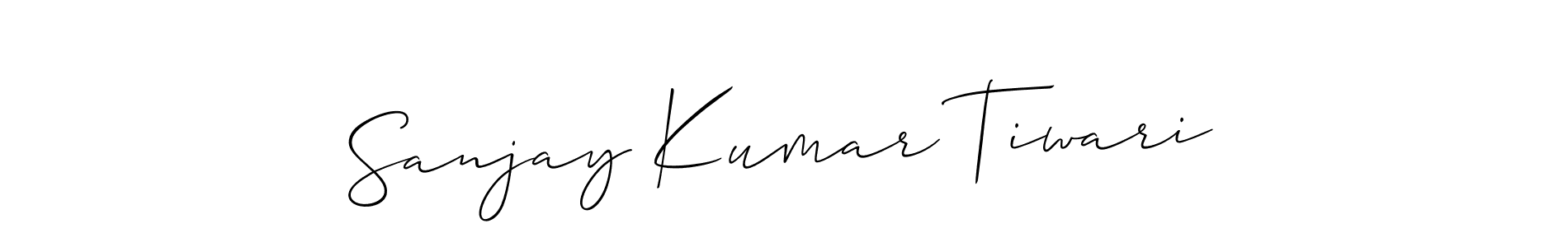 How to make Sanjay Kumar Tiwari name signature. Use Allison_Script style for creating short signs online. This is the latest handwritten sign. Sanjay Kumar Tiwari signature style 2 images and pictures png