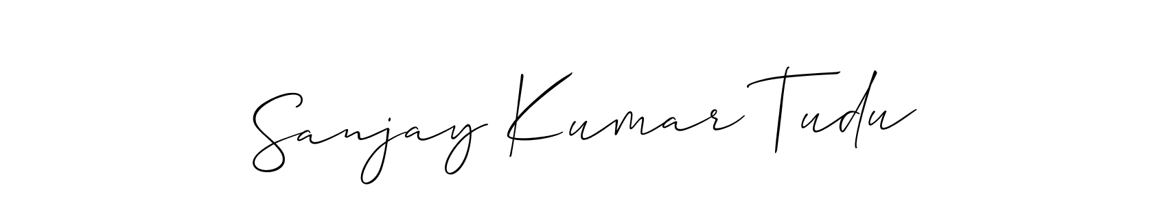 Also You can easily find your signature by using the search form. We will create Sanjay Kumar Tudu name handwritten signature images for you free of cost using Allison_Script sign style. Sanjay Kumar Tudu signature style 2 images and pictures png