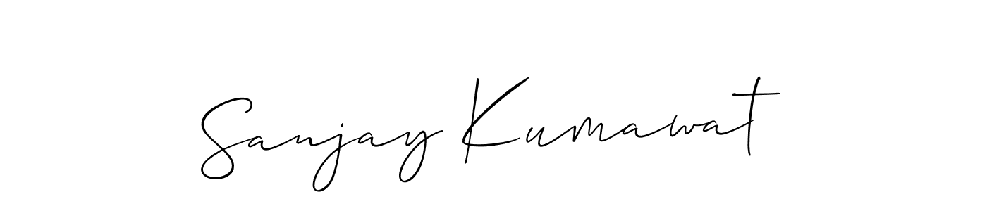How to Draw Sanjay Kumawat signature style? Allison_Script is a latest design signature styles for name Sanjay Kumawat. Sanjay Kumawat signature style 2 images and pictures png