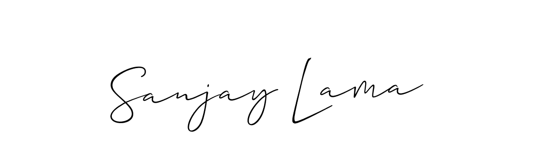 Design your own signature with our free online signature maker. With this signature software, you can create a handwritten (Allison_Script) signature for name Sanjay Lama. Sanjay Lama signature style 2 images and pictures png