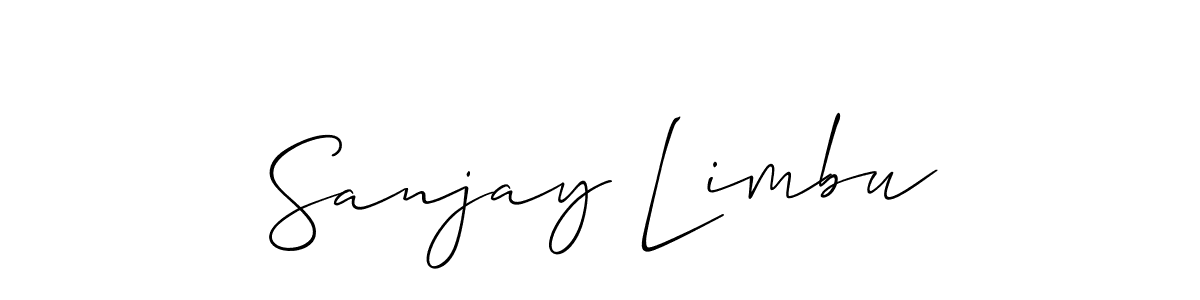 Sanjay Limbu stylish signature style. Best Handwritten Sign (Allison_Script) for my name. Handwritten Signature Collection Ideas for my name Sanjay Limbu. Sanjay Limbu signature style 2 images and pictures png