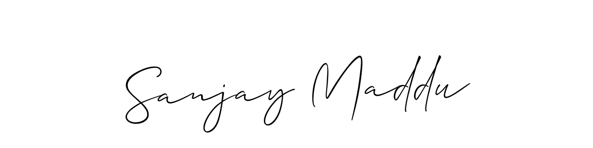 Make a beautiful signature design for name Sanjay Maddu. With this signature (Allison_Script) style, you can create a handwritten signature for free. Sanjay Maddu signature style 2 images and pictures png