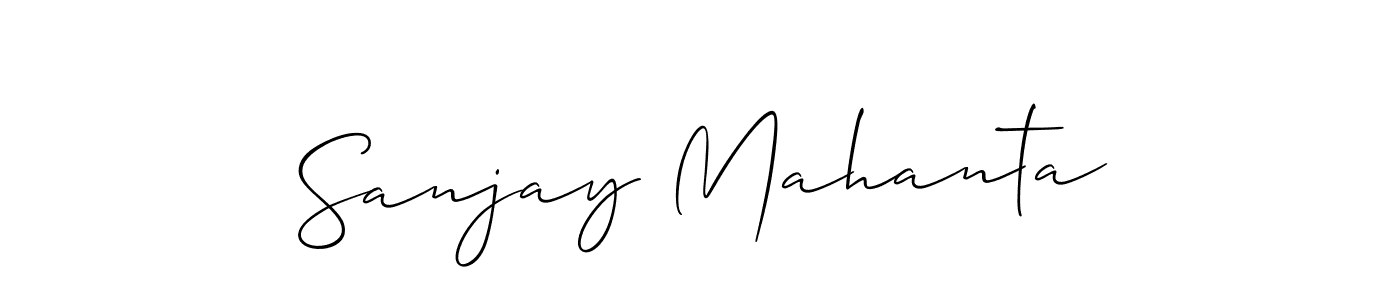 Allison_Script is a professional signature style that is perfect for those who want to add a touch of class to their signature. It is also a great choice for those who want to make their signature more unique. Get Sanjay Mahanta name to fancy signature for free. Sanjay Mahanta signature style 2 images and pictures png