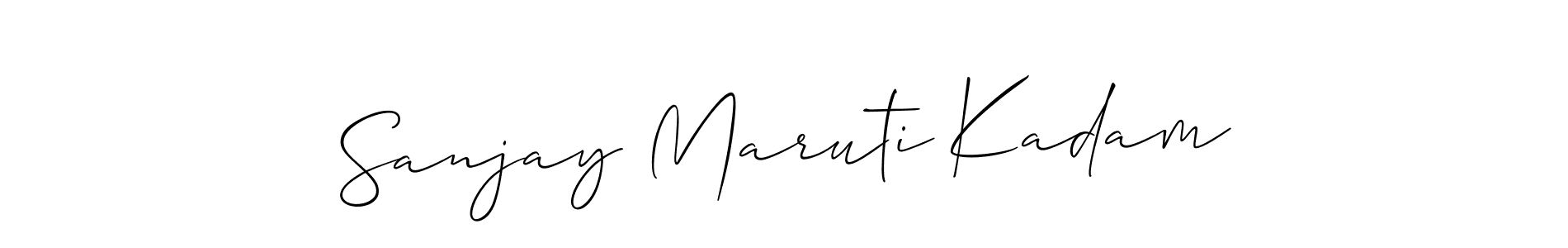 Create a beautiful signature design for name Sanjay Maruti Kadam. With this signature (Allison_Script) fonts, you can make a handwritten signature for free. Sanjay Maruti Kadam signature style 2 images and pictures png