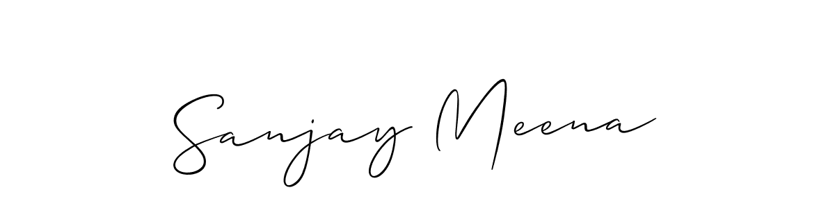 Sanjay Meena stylish signature style. Best Handwritten Sign (Allison_Script) for my name. Handwritten Signature Collection Ideas for my name Sanjay Meena. Sanjay Meena signature style 2 images and pictures png