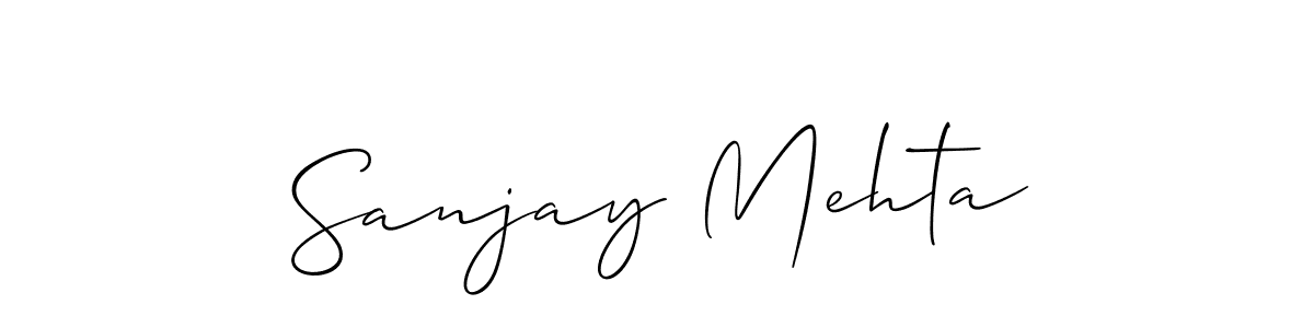 How to make Sanjay Mehta name signature. Use Allison_Script style for creating short signs online. This is the latest handwritten sign. Sanjay Mehta signature style 2 images and pictures png