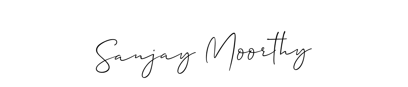 Create a beautiful signature design for name Sanjay Moorthy. With this signature (Allison_Script) fonts, you can make a handwritten signature for free. Sanjay Moorthy signature style 2 images and pictures png