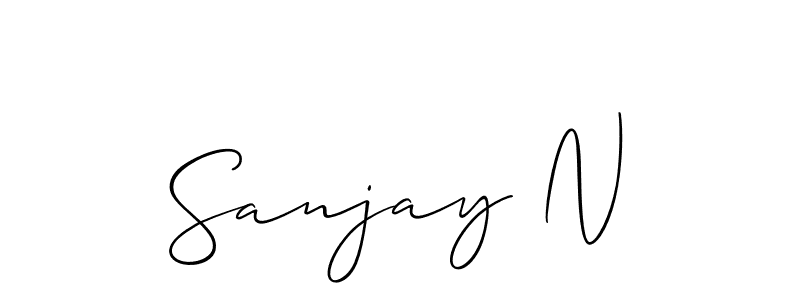 Also You can easily find your signature by using the search form. We will create Sanjay N name handwritten signature images for you free of cost using Allison_Script sign style. Sanjay N signature style 2 images and pictures png