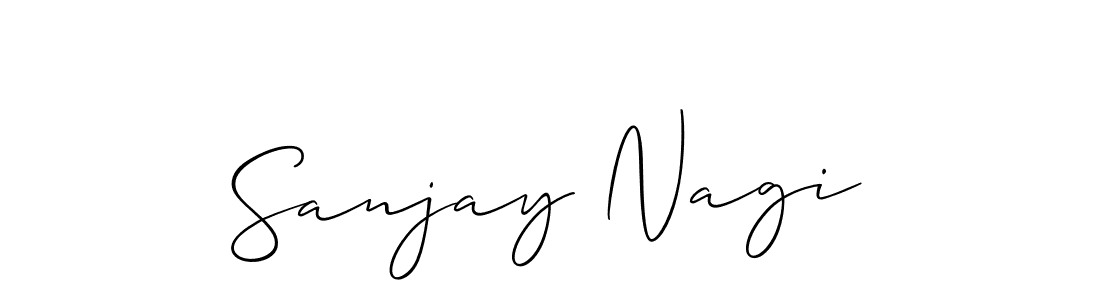 Design your own signature with our free online signature maker. With this signature software, you can create a handwritten (Allison_Script) signature for name Sanjay Nagi. Sanjay Nagi signature style 2 images and pictures png