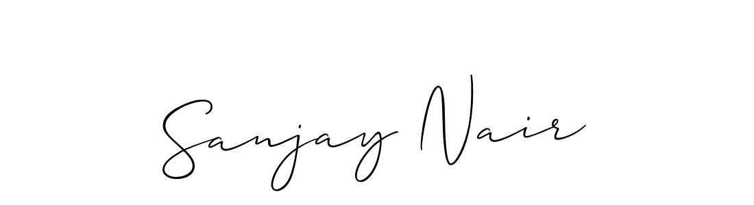 Use a signature maker to create a handwritten signature online. With this signature software, you can design (Allison_Script) your own signature for name Sanjay Nair. Sanjay Nair signature style 2 images and pictures png