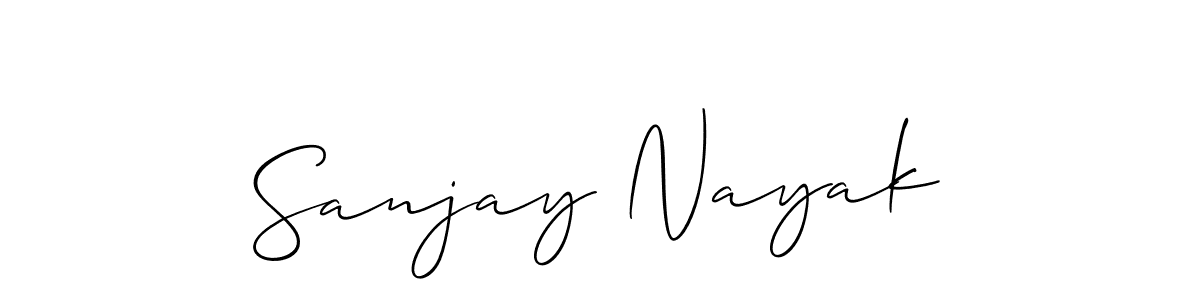 Create a beautiful signature design for name Sanjay Nayak. With this signature (Allison_Script) fonts, you can make a handwritten signature for free. Sanjay Nayak signature style 2 images and pictures png