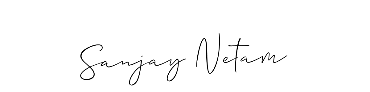 Sanjay Netam stylish signature style. Best Handwritten Sign (Allison_Script) for my name. Handwritten Signature Collection Ideas for my name Sanjay Netam. Sanjay Netam signature style 2 images and pictures png