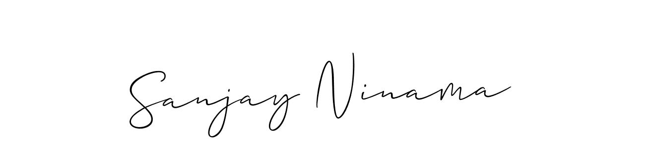 How to make Sanjay Ninama signature? Allison_Script is a professional autograph style. Create handwritten signature for Sanjay Ninama name. Sanjay Ninama signature style 2 images and pictures png