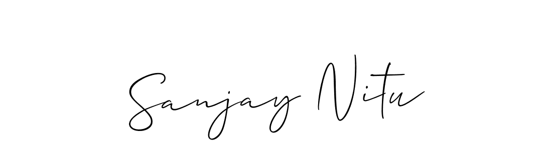 See photos of Sanjay Nitu official signature by Spectra . Check more albums & portfolios. Read reviews & check more about Allison_Script font. Sanjay Nitu signature style 2 images and pictures png