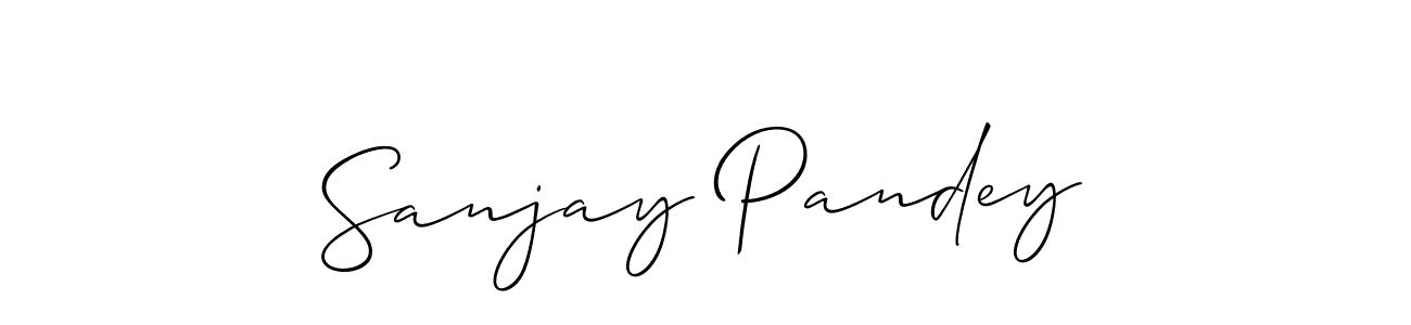 if you are searching for the best signature style for your name Sanjay Pandey. so please give up your signature search. here we have designed multiple signature styles  using Allison_Script. Sanjay Pandey signature style 2 images and pictures png