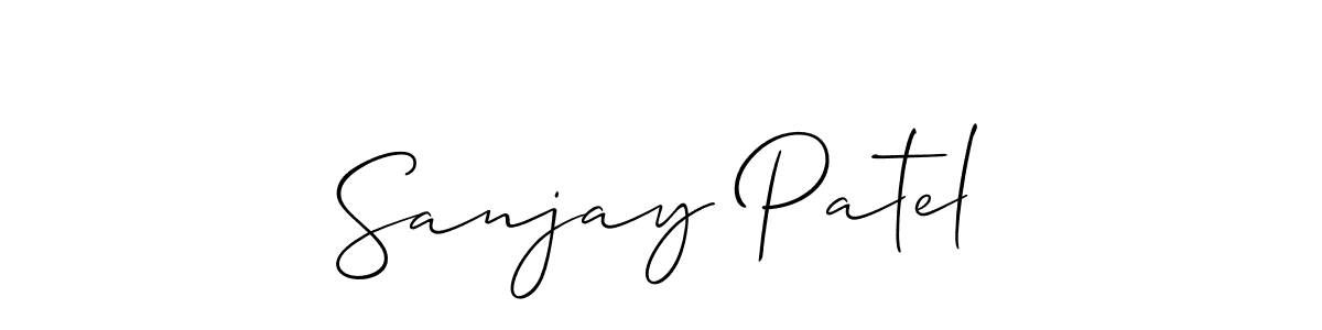 Use a signature maker to create a handwritten signature online. With this signature software, you can design (Allison_Script) your own signature for name Sanjay Patel. Sanjay Patel signature style 2 images and pictures png