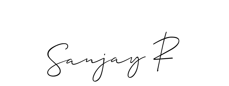 Make a beautiful signature design for name Sanjay R. With this signature (Allison_Script) style, you can create a handwritten signature for free. Sanjay R signature style 2 images and pictures png