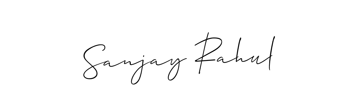 This is the best signature style for the Sanjay Rahul name. Also you like these signature font (Allison_Script). Mix name signature. Sanjay Rahul signature style 2 images and pictures png