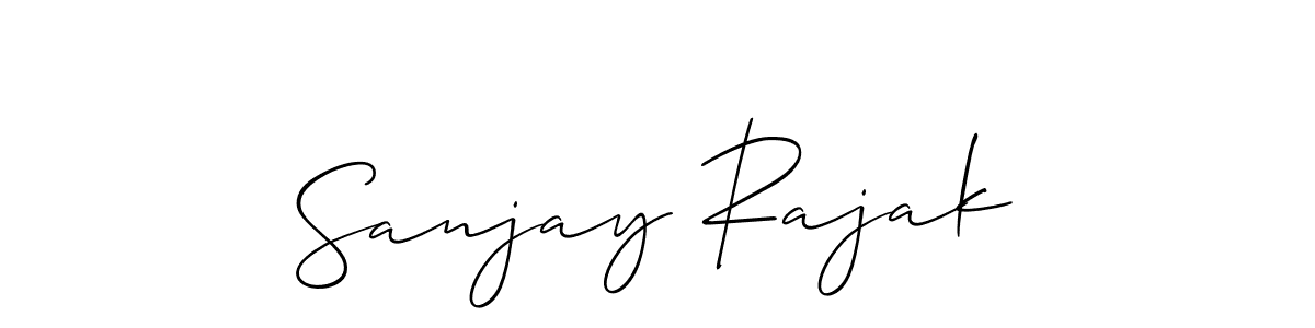 Use a signature maker to create a handwritten signature online. With this signature software, you can design (Allison_Script) your own signature for name Sanjay Rajak. Sanjay Rajak signature style 2 images and pictures png