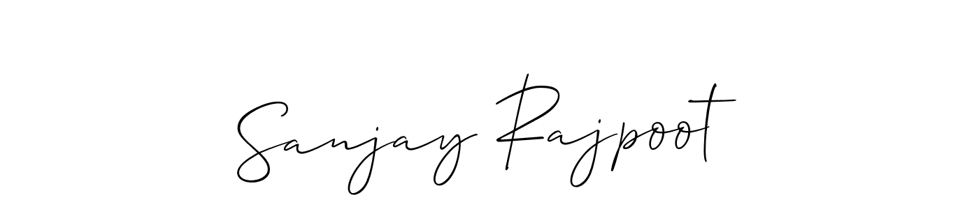 Create a beautiful signature design for name Sanjay Rajpoot. With this signature (Allison_Script) fonts, you can make a handwritten signature for free. Sanjay Rajpoot signature style 2 images and pictures png