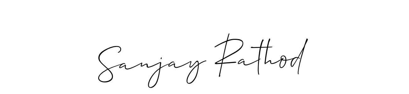 Use a signature maker to create a handwritten signature online. With this signature software, you can design (Allison_Script) your own signature for name Sanjay Rathod. Sanjay Rathod signature style 2 images and pictures png