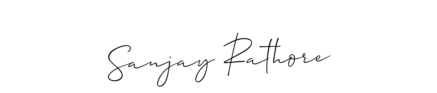 How to make Sanjay Rathore name signature. Use Allison_Script style for creating short signs online. This is the latest handwritten sign. Sanjay Rathore signature style 2 images and pictures png
