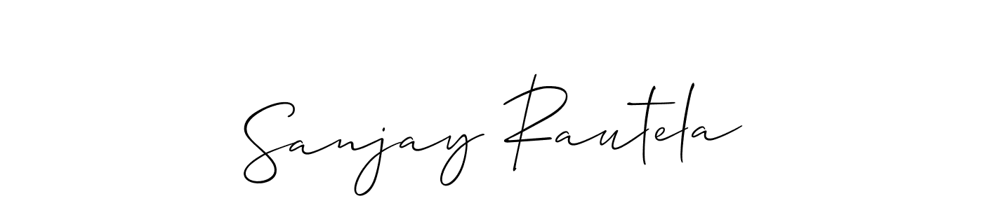 The best way (Allison_Script) to make a short signature is to pick only two or three words in your name. The name Sanjay Rautela include a total of six letters. For converting this name. Sanjay Rautela signature style 2 images and pictures png