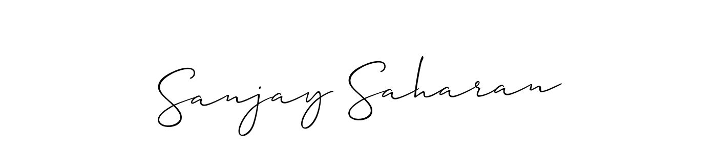 How to make Sanjay Saharan name signature. Use Allison_Script style for creating short signs online. This is the latest handwritten sign. Sanjay Saharan signature style 2 images and pictures png