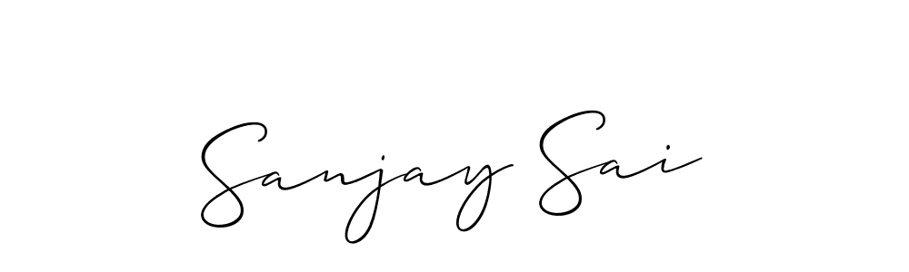 How to make Sanjay Sai name signature. Use Allison_Script style for creating short signs online. This is the latest handwritten sign. Sanjay Sai signature style 2 images and pictures png