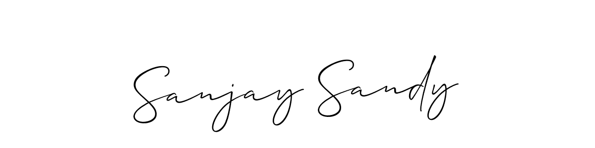 How to Draw Sanjay Sandy signature style? Allison_Script is a latest design signature styles for name Sanjay Sandy. Sanjay Sandy signature style 2 images and pictures png