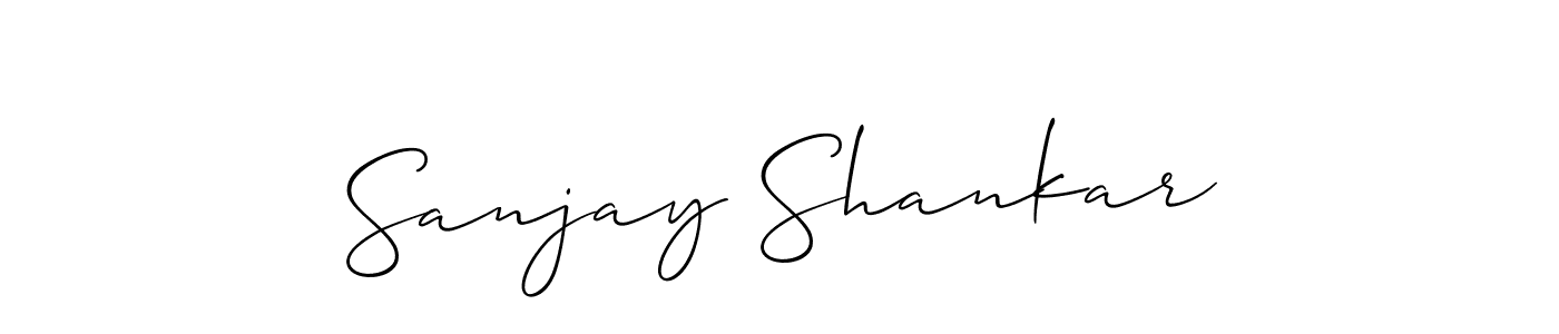 Create a beautiful signature design for name Sanjay Shankar. With this signature (Allison_Script) fonts, you can make a handwritten signature for free. Sanjay Shankar signature style 2 images and pictures png