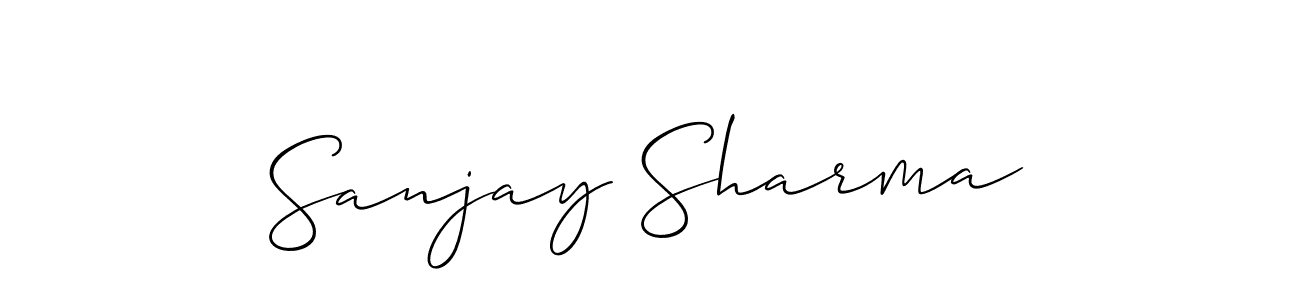 It looks lik you need a new signature style for name Sanjay Sharma. Design unique handwritten (Allison_Script) signature with our free signature maker in just a few clicks. Sanjay Sharma signature style 2 images and pictures png