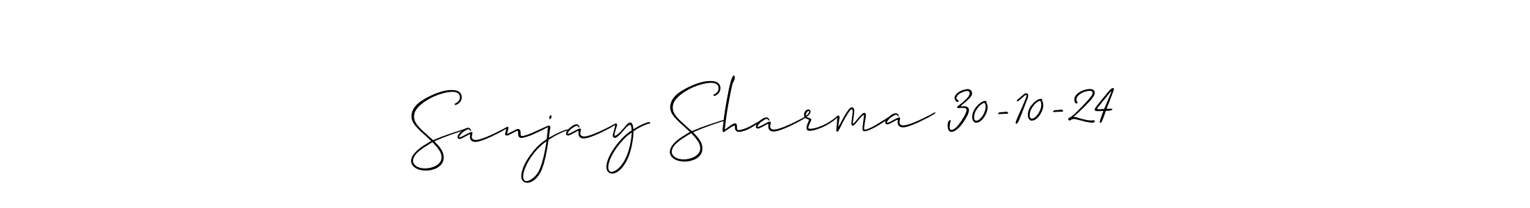 Design your own signature with our free online signature maker. With this signature software, you can create a handwritten (Allison_Script) signature for name Sanjay Sharma 30-10-24. Sanjay Sharma 30-10-24 signature style 2 images and pictures png