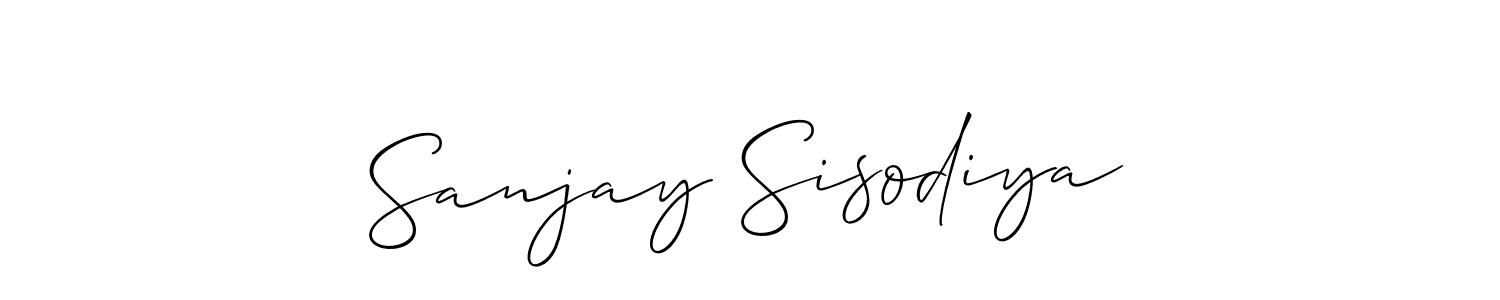 Use a signature maker to create a handwritten signature online. With this signature software, you can design (Allison_Script) your own signature for name Sanjay Sisodiya. Sanjay Sisodiya signature style 2 images and pictures png