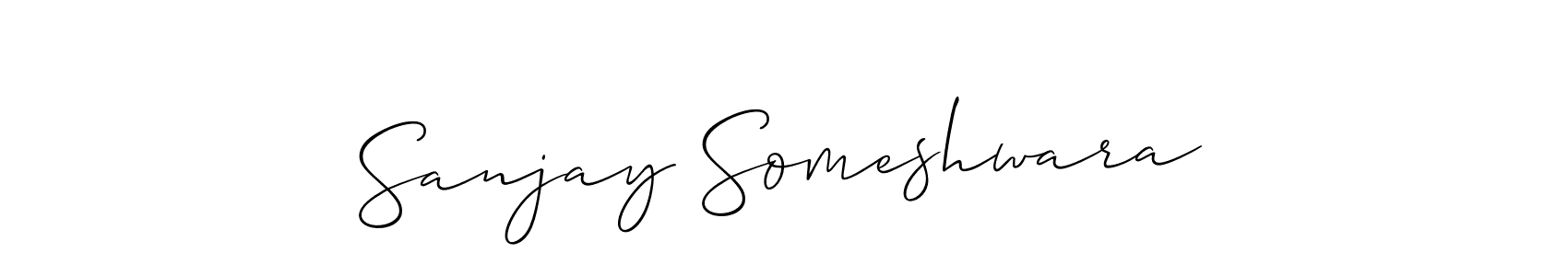 Also we have Sanjay Someshwara name is the best signature style. Create professional handwritten signature collection using Allison_Script autograph style. Sanjay Someshwara signature style 2 images and pictures png