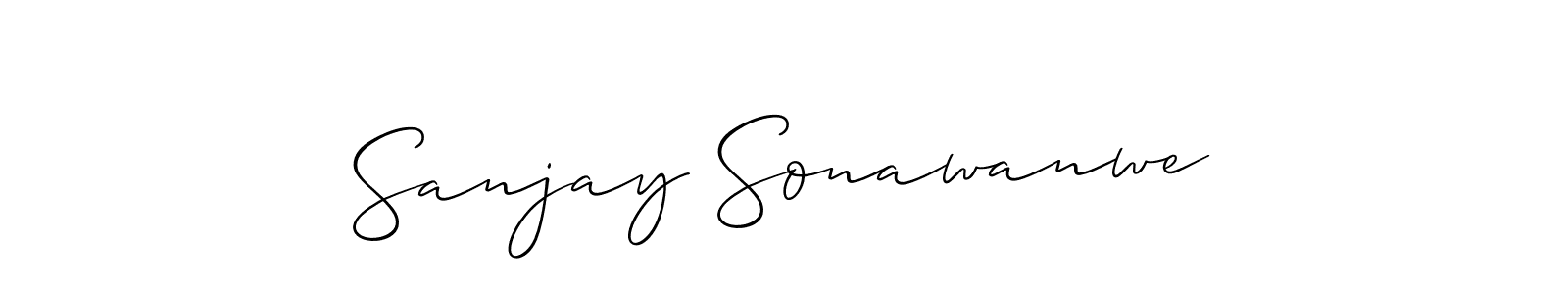 Sanjay Sonawanwe stylish signature style. Best Handwritten Sign (Allison_Script) for my name. Handwritten Signature Collection Ideas for my name Sanjay Sonawanwe. Sanjay Sonawanwe signature style 2 images and pictures png