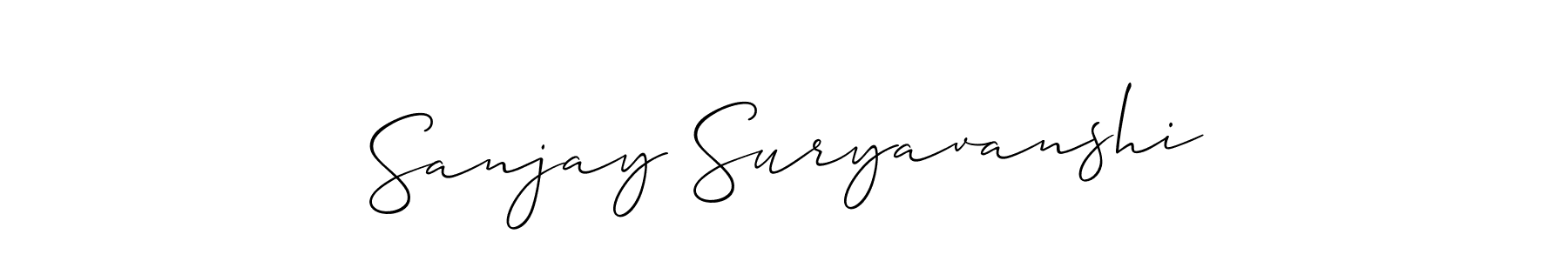 This is the best signature style for the Sanjay Suryavanshi name. Also you like these signature font (Allison_Script). Mix name signature. Sanjay Suryavanshi signature style 2 images and pictures png