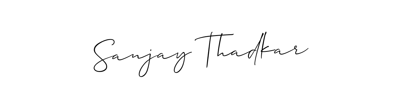 Also You can easily find your signature by using the search form. We will create Sanjay Thadkar name handwritten signature images for you free of cost using Allison_Script sign style. Sanjay Thadkar signature style 2 images and pictures png