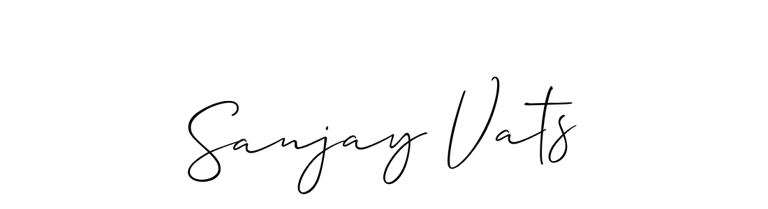 How to make Sanjay Vats signature? Allison_Script is a professional autograph style. Create handwritten signature for Sanjay Vats name. Sanjay Vats signature style 2 images and pictures png