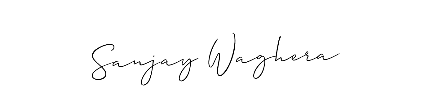 Also we have Sanjay Waghera name is the best signature style. Create professional handwritten signature collection using Allison_Script autograph style. Sanjay Waghera signature style 2 images and pictures png